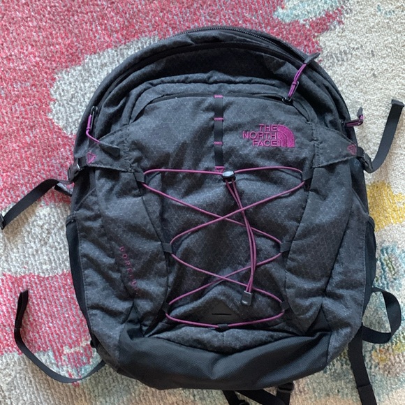 The North Face Handbags - The North Face Gray & Purple Borealis Backpack